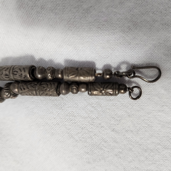 Rustic Sterling Silver,925 Beaded On Chain Necklace - Picture 5 of 6